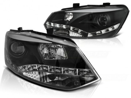 Lampy Przednie True Drl Black Vw Polo R Oswietlenie